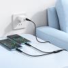 Kabel 2w1 USB C do USB C+C Hoco 1 m X123 czarny