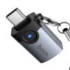 Adapter OTG USB C do USB A Hoco 3A UA46C grafitowy