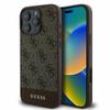 GUESS futerał do IPHONE 16 Pro GUHCP16LG4GLBR (PC/TPU 4G PU Bottom Stripe) brązowy