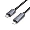 Kabel USB C do Lightning Hoco PD 27W z wyświetlaczem 1 m X112 czarny