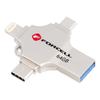 Pendrive 64GB USB 3.2 Gen 1 (USB A / USB C / Lightning / Micro USB) Forcell F-Data Metal Quad srebrny