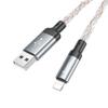 Kabel USB A do Lightning Hoco 2,4A 1 m U112 szary