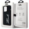 KARL LAGERFELD futerał do IPHONE 14 Pro KLHCP14LSCMSMVK (Silicone Sign Metal Logo) czarny