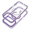 Futerał do Samsung A56 Frame Clear Hybrid Mag Cover zgodny z MagSafe fioletowy