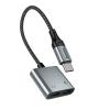 Adapter AUX USB C do 2x USB C max 10W Hoco UPA34A szary