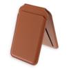 Etui portfel z podstawką zgodne z MagSafe Satechi Vegan Leather Wallet Stand skórzane brązowe