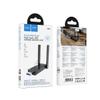 Karta sieciowa WiFi 6 USB A (2 anteny) Hoco HI34 black
