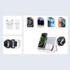 Forcell F-ENERGY Mag Mirror 3 in 1 15W ładowarka indukcyjna z kompatybilna z MagSafe / Apple Watch / Samsung Watch / Airpods różowa