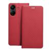 Etui z klapką na Xiaomi Redmi 13C / Poco C65 Luna Book Carbon czerwone