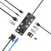 WiWU - HUB 11w1 CB011 Type-C do USB3.0x3+USB2.0x1+SD/TF(2.0)+HDMIx1+RJ45+VGA+PD+Audio