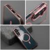 Futerał do Samsung A56 Frame Clear Hybrid Mag Cover zgodny z MagSafe pudrowy róż