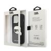 KARL LAGERFELD futerał do IPHONE 14 Pro KLHCP14LSAPKHK (Saffiano With Karl Head Patch) czarny