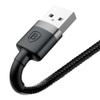 BASEUS kabel USB A do Lightning 2,4A Cafule CAMKLF-BG1 0,5 m czarno szary