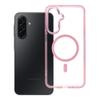 Futerał do Samsung A17 Frame Clear Hybrid Mag Cover zgodny z MagSafe pudrowy róż
