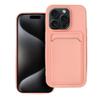 Futerał do iPhone 15 PRO Card Case różowy