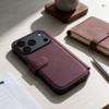 Etui z klapką na iPhone 17 PRO / 18 PRO Max Protect RFID dark cherry