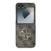 GUESS futerał do SAMSUNG Z Flip 6 GUHCZF64GMGBR (PU 4G Leather Metal Logo) brązowy