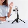 Selfie stick tripod z pilotem bezprzewodowym + światłem LED Hoco K34 czarny