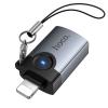 Adapter OTG Lightning do USB A Hoco UA46 Victory szary