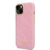 GUESS futerał do IPHONE 13 / 14 / 15 GUHCP14SHGCRHP (Croco Collection) różowy