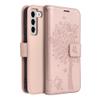 Etui z klapką na Samsung S22 Mezzo Book drzewo złoto-różowe