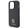 GUESS futerał do IPHONE 15 Pro GUHCP15LPS4DGPK (Strass Metal Logo) czarny