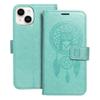 Etui z klapką na iPhone 14 Mezzo Book łapacz snów zielone