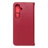 Etui z klapką na Samsung S24 FE Smart Pro Book skórzane bordowe