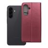 Etui z klapką na Samsung A37 Smart Magneto burgundowe