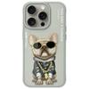 NIMMY futerał GLASSES COOL DOG do IPHONE 15 Pro Max szary