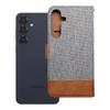 Etui z klapką na Samsung S25 PLUS Jeans Book szare