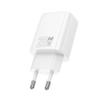 Ładowarka sieciowa do telefonu Hoco USB A + USB C QC3.0 PD 3A 20W N61 biała