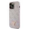 GUESS futerał do IPHONE 15 Pro Max GUHCP15XP4TDPP (PU Leather 4G Triangle Strass) różowy