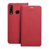 Etui z klapką na Huawei P30 LITE Luna Book Carbon czerwone