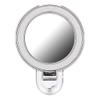 Stojak na telefon CIRCLE MIRROR - naklejany - srebrny