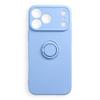 Etui na iPhone 18 Pro Max / 17 Pro Max Silicone Ring jasno niebieskie