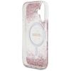 GUESS futerał do IPHONE 16 kompatybilny z MagSafe GUHMP16SRGRGEP (Resin Bottom Glitter) różowy