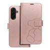 Etui z klapką na Samsung A36 5G Mezzo Book teddy bear złoto-różowe