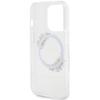 GUESS futerał do IPHONE 15 Pro kompatybilny z MagSafe GUHMP15LHFWFCT (Flowers Wreath) transparentny