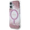 GUESS futerał do IPHONE 16 kompatybilny z MagSafe GUHMP16SRGRGEP (Resin Bottom Glitter) różowy