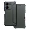 Etui z klapką na Xiaomi Redmi 13C Razor Book ciemnozielone