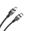Kabel USB C do USB C Hoco 3A 60W Silikonowy 1 m X109 czarny