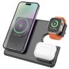 Ładowarka indukcyjna Hoco 3w1 15W kompatybilna z Apple Watch CQ1 czarna