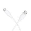 Kabel USB C do USB C Hoco 3A 60W silikonowy 1 m X124 biały