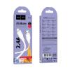 Kabel USB A do Lightning Hoco 2,4A silikonowy 1 m X124 biały
