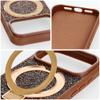 Etui na iPhone 16 Quartz Circle Stand Mag Cover brązowe