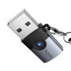 Adapter OTG USB A do USB C Hoco UA46B grafitowy