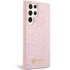 GUESS futerał do SAMSUNG S24 Ultra GUHCS24LHGGSHP (Glitter Script) różowy