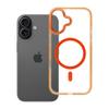 Etui na iPhone 17 Frame Clear Hybrid Mag Cover zgodny z MagSafe pomarańczowe