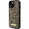 GUESS futerał do IPHONE 13 / 14 / 15 GUHCP15SPFGSBSD (Rhinestone Metal Logo) żółty